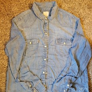 American Eagle Denim Button Shirt